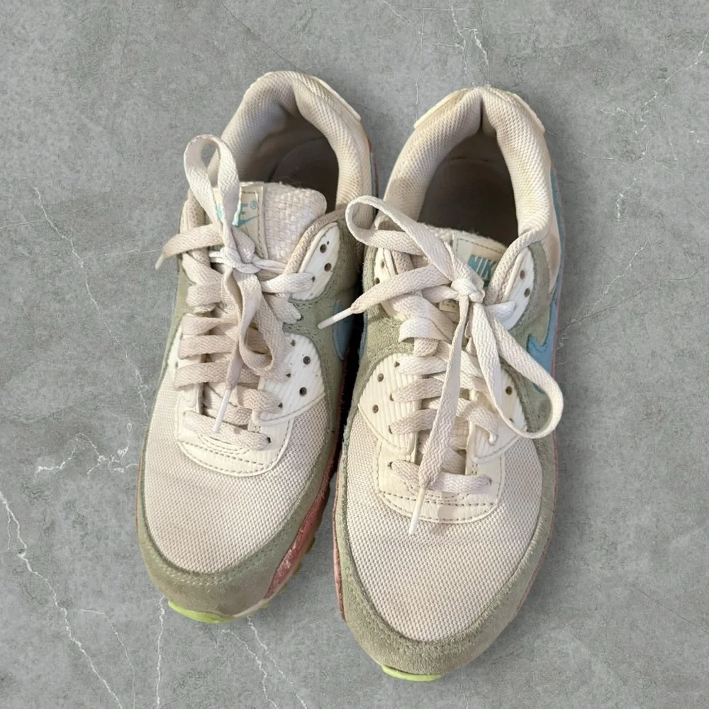Nike Air Max 90 Women Size 5 Easter Leopard Sail‎ Copa-Honeydew Shoes Sneakers